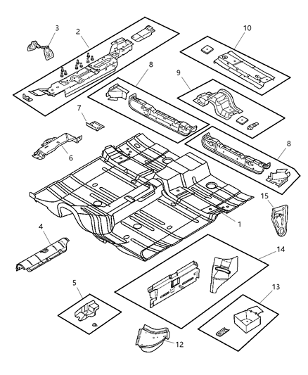 2001 Chrysler Sebring Floor Pan Diagram 1