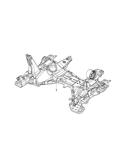 2020 Jeep Cherokee Front Suspension Diagram for 68292230AI