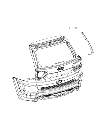 2019 Jeep Grand Cherokee Sensors, Liftgate Pinch Diagram