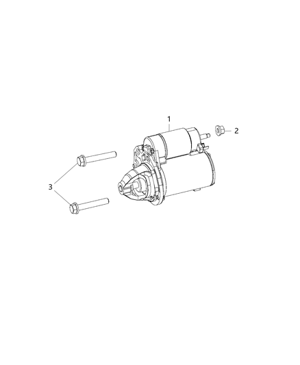 2017 Dodge Journey Starter & Related Parts Diagram 1