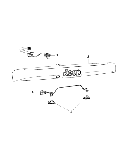 2015 Jeep Compass Lamp-License Plate Diagram for 68229025AA