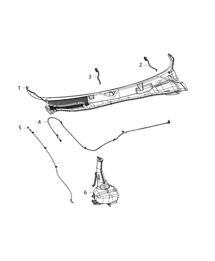 2018 Dodge Challenger Nozzle, Windshield Washer Diagram 2