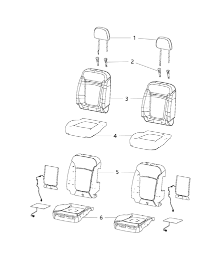 2014 Dodge Journey Front Seat - Bucket Diagram 3