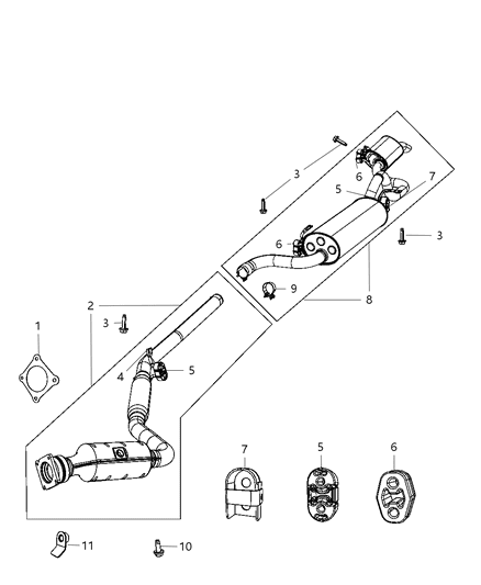 2010 Dodge Grand Caravan Exhaust System Diagram 3