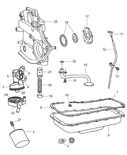 2006 Dodge Grand Caravan Engine Oiling Diagram 3