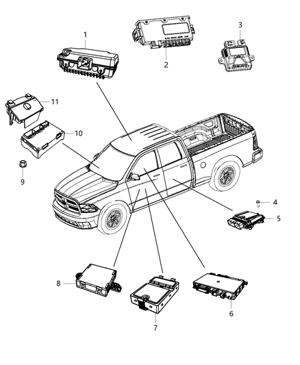 2013 Ram 5500 Modules Diagram