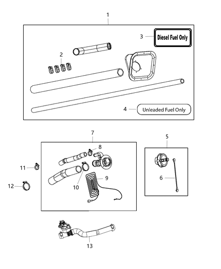 2018 Ram 3500 Fuel Tank Filler Tube Diagram