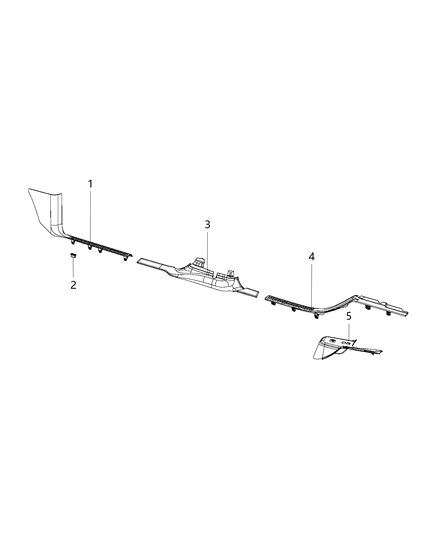 2019 Ram 1500 Panel-SCUFF Diagram for 6BM78HL1AB