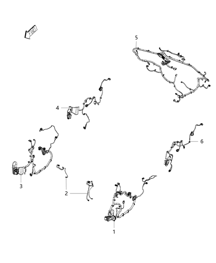 2014 Jeep Cherokee Wiring-Rear Door Diagram for 68165491AD