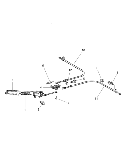 2006 Chrysler Crossfire Lever & Cables Diagram