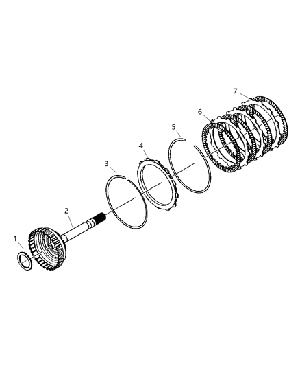 2003 Dodge Durango Gear Train & Intermediate Shaft Diagram 2