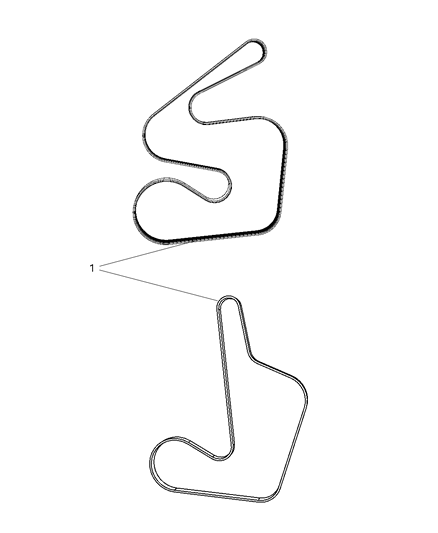 2009 Dodge Grand Caravan Belts, Serpentine & V-Belts Diagram 2