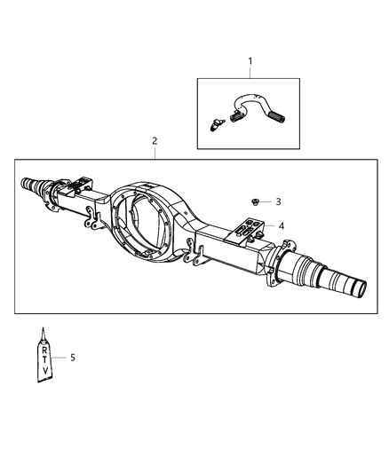 2013 Ram 4500 Bracket-Axle Support Diagram for 68209763AA