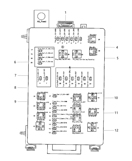 2011 Chrysler 300 Power Distribution Center Diagram