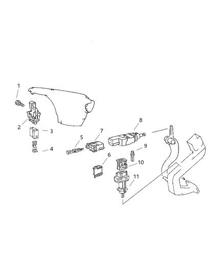 2006 Dodge Sprinter 2500 Switch-Stop Lamp Diagram for 5103748AA