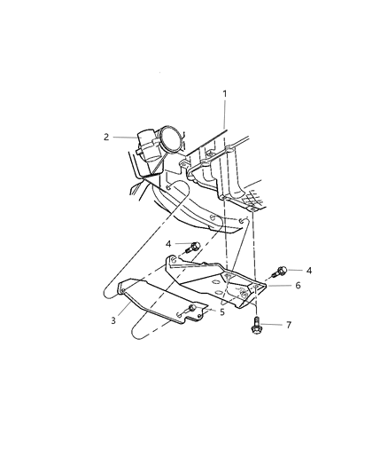 2001 Dodge Stratus Structural Collar Diagram