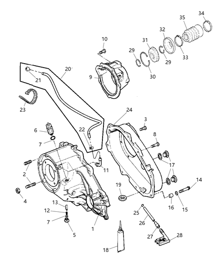 2004 Jeep Liberty Front Transfer Case Diagram for 5072322AA