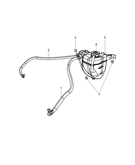 2011 Jeep Wrangler Coolant Recovery Bottle Diagram 1