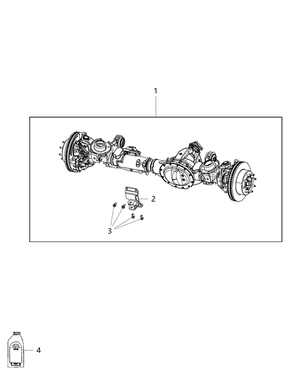 2019 Ram 2500 Axle Assembly, Front Diagram 2