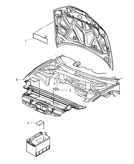 2011 Dodge Challenger Label-Vehicle Emission Control In Diagram for 68085134AA