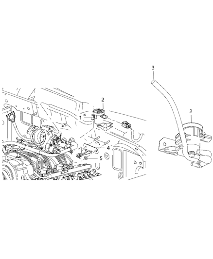 2010 Dodge Dakota Emission Control Vacuum Harness Diagram