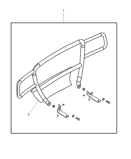 2001 Dodge Dakota Guard Kit-Brush Diagram for 82206473