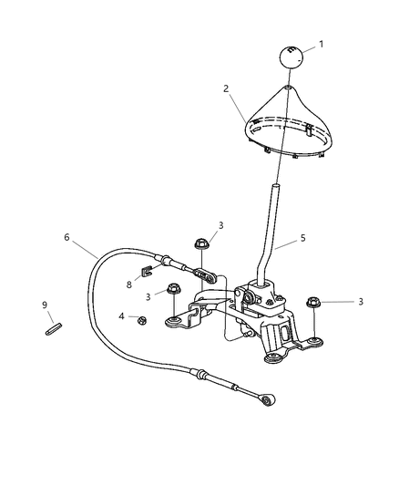 2005 Chrysler PT Cruiser Gear Shifter Diagram 2