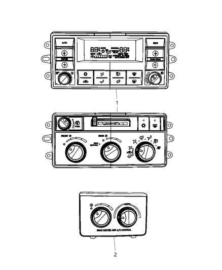 2008 Dodge Durango Air Conditioner And Heater Control Diagram for 55057281AD