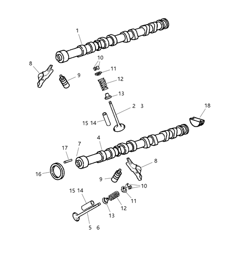 2005 Jeep Liberty Plug-CAMSHAFT Diagram for 53010521AA