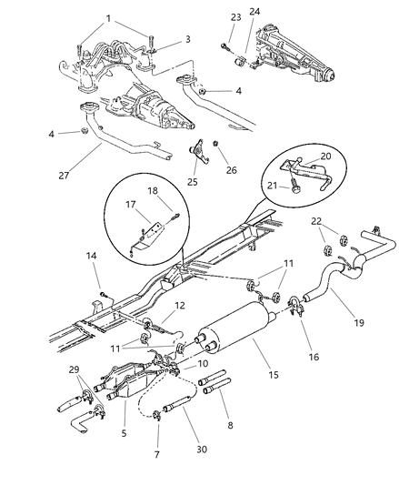 1999 Dodge Ram 1500 Exhaust System Diagram 2