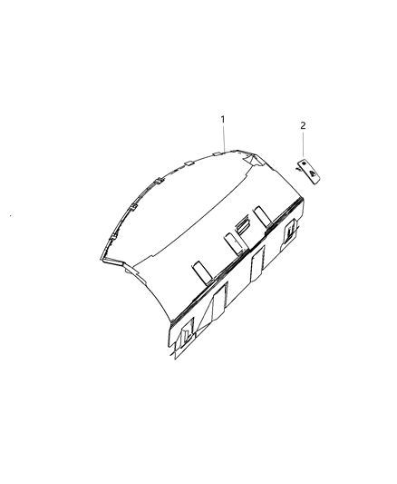 2018 Chrysler 300 Panel-Rear Shelf Diagram for 1LM49LC5AM