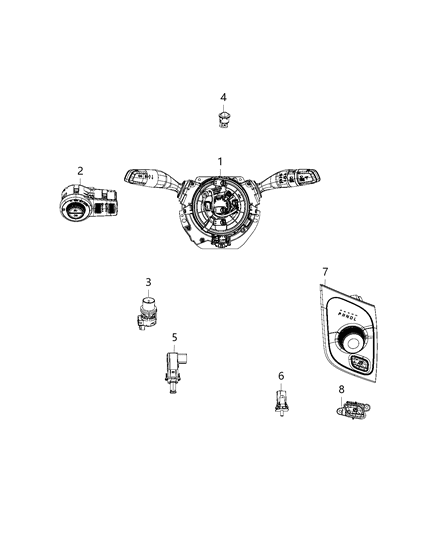 2017 Chrysler Pacifica Switch-Multifunction Diagram for 56054253AD