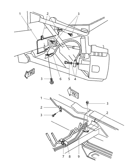 2001 Chrysler Prowler Line-Brake Diagram for 4786513AB