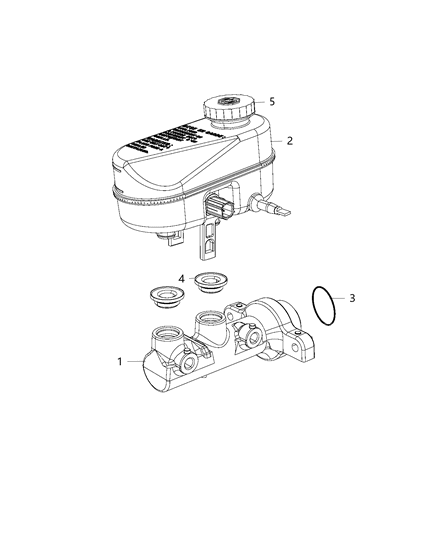 2016 Dodge Viper Brake Master Cylinder Diagram for 68193548AA