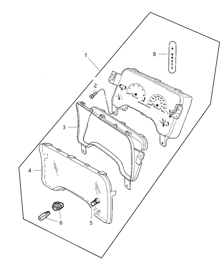 1999 Dodge Dakota Cluster Diagram for 56021655AD