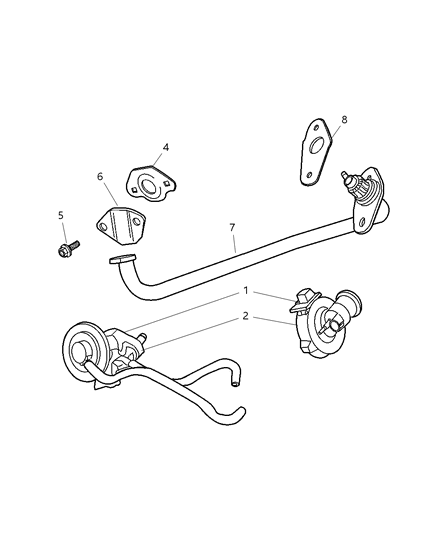 2005 Chrysler Pacifica Valve-EGR Diagram for 4861579AE