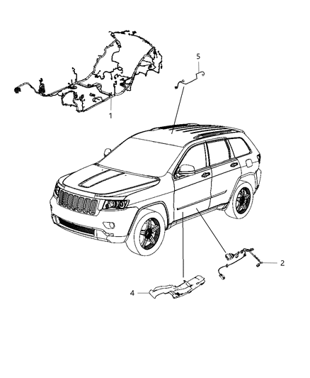 2013 Jeep Grand Cherokee Wiring-Body Diagram for 68137501AE