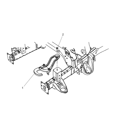 2011 Ram 1500 Tow Hooks, Front Diagram