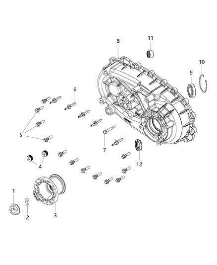 2018 Jeep Wrangler Rear Case & Related Parts Diagram 2