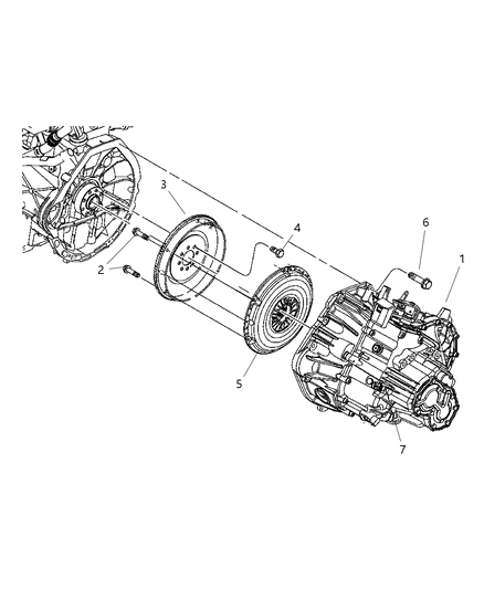 2007 Chrysler PT Cruiser Case , Transaxle & Related Parts Diagram 1