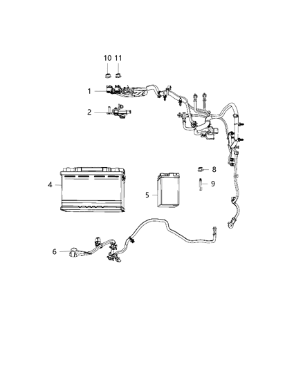 2021 Jeep Gladiator Cable-Battery Diagram for 68525148AA