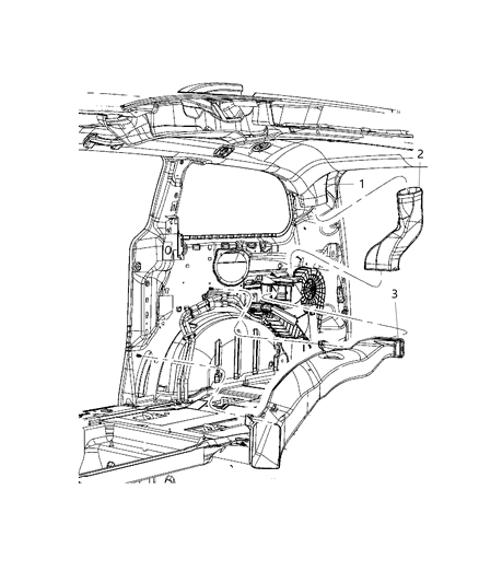 2019 Dodge Grand Caravan Ducts, Rear Diagram