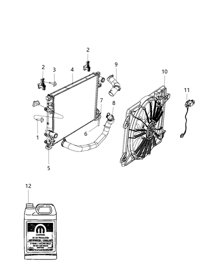 2020 Dodge Challenger Radiator & Related Parts Diagram 2