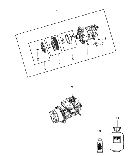 2018 Chrysler Pacifica A/C Compressor Diagram