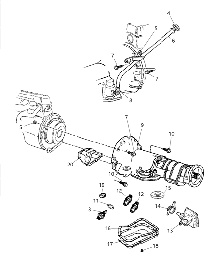 2003 Dodge Dakota Case And Extension Related Parts Diagram 1