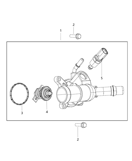 2018 Jeep Renegade Seal-THERMOSTAT Housing Diagram for 5047264AA