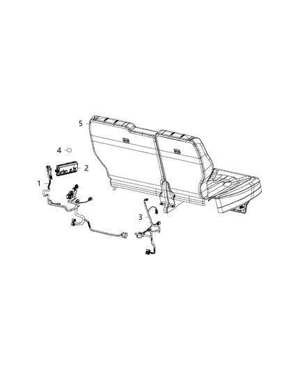 2020 Chrysler Voyager Seat Diagram for 68405534AB