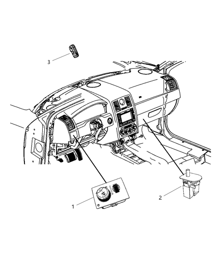 2008 Dodge Magnum Switch-HEADLAMP Diagram for 68019789AB