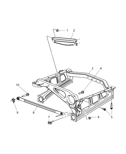 2005 Jeep Grand Cherokee Cradle-Rear Suspension Diagram for 52090278AF