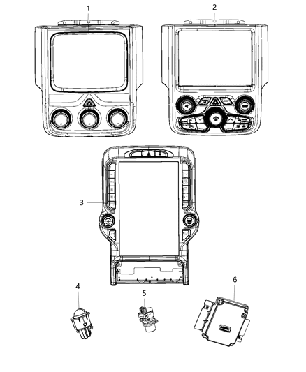 2019 Ram 3500 A/C & Heater Controls Diagram